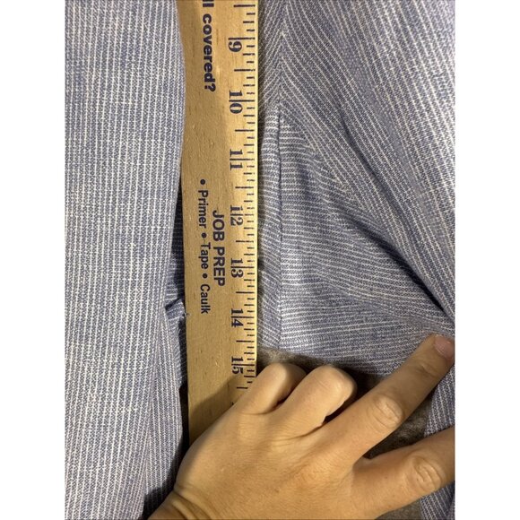 Old Navy Pants Womens Size 2X Pinstripe Linen Blend Wide Leg Drawstring Hippie - Picture 6 of 15